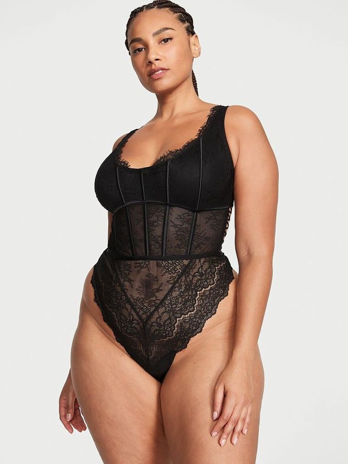 Black Lace Bodysuit (Q34980) | £75