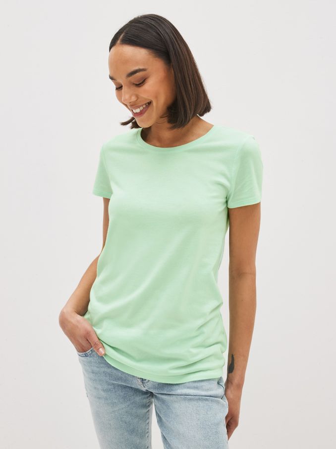 Light Green Favourite Short Sleeve Crew Neck T-Shirt (Q35101) | £3