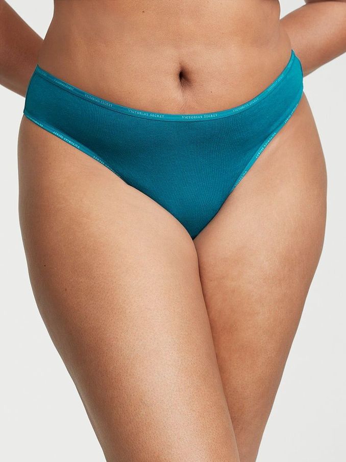 Evening Tide Blue Thong Mini Logo Knickers (Q35151) | £6