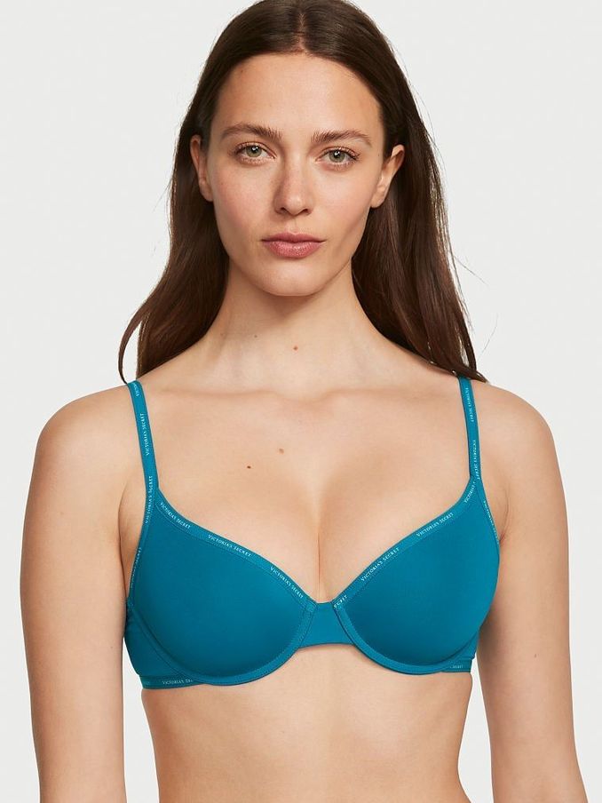 Evening Tide Blue Mini Logo Lightly Lined Demi Bra (Q37689) | £17