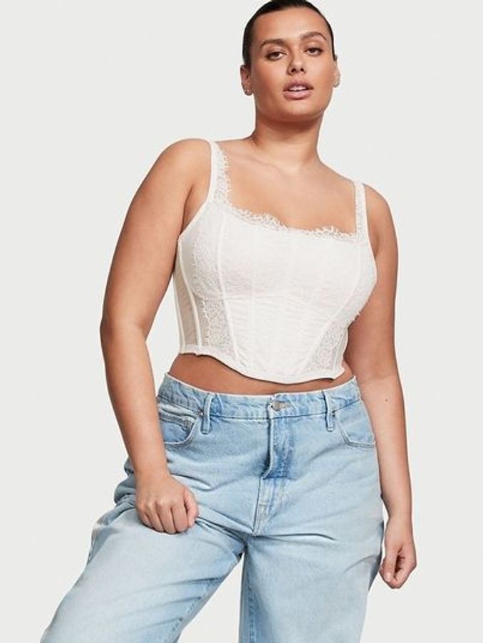 Coconut White Lace Corset Corset Top (Q37852) | £23
