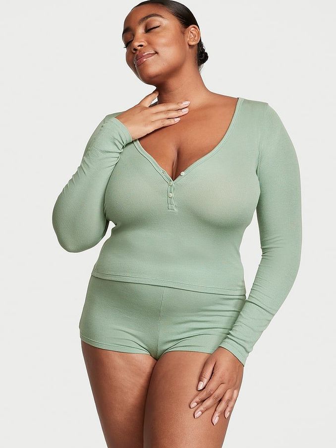 Seasalt Green Modal Short Pyjamas (Q41208) | £19