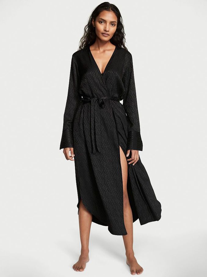 Black Logo Icon Maxi Robe (Q42029) | £42