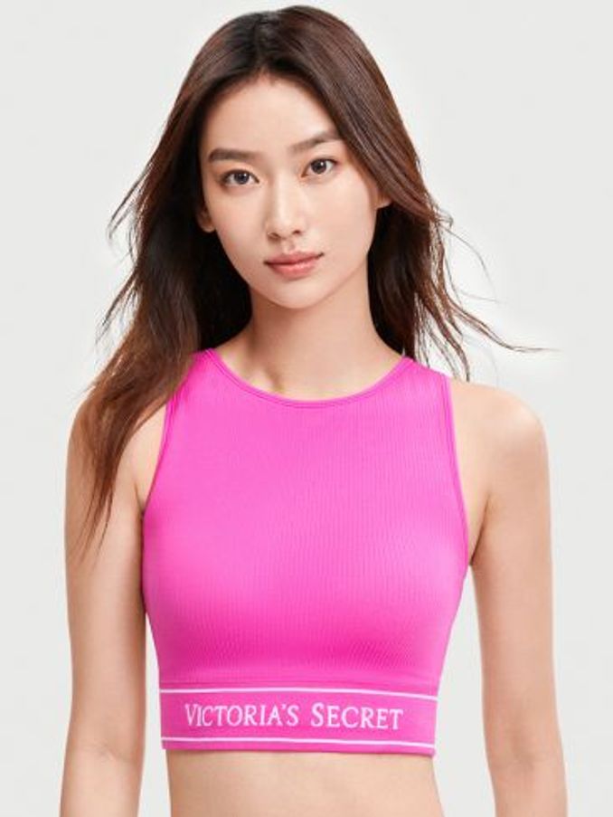 Fuchsia Frenzy Pink Longline Bralette (Q43013) | £25