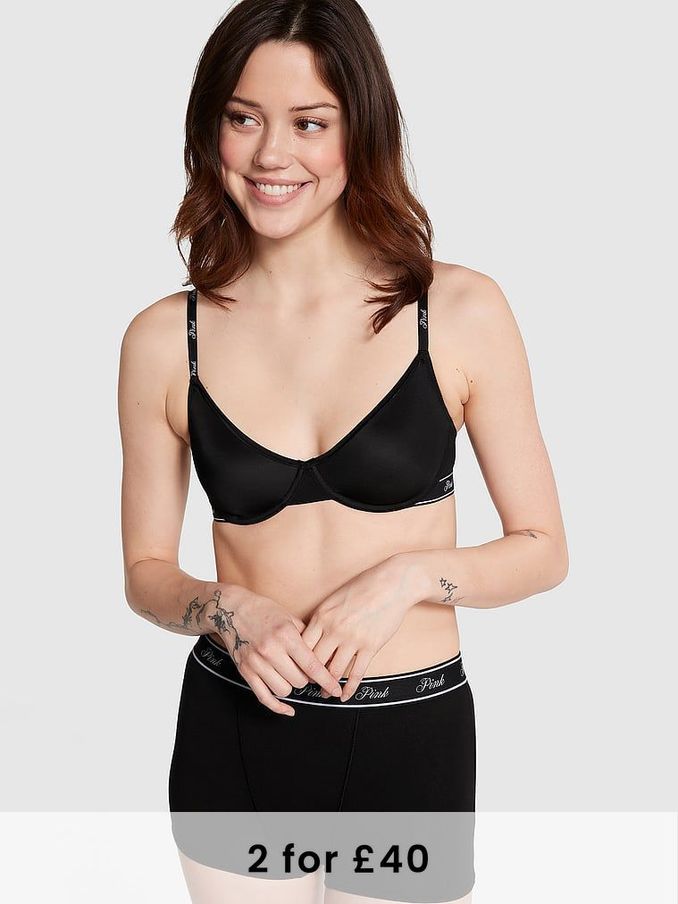Black Soft Stretch Unlined Scoop Bralette (Q43020) | £26
