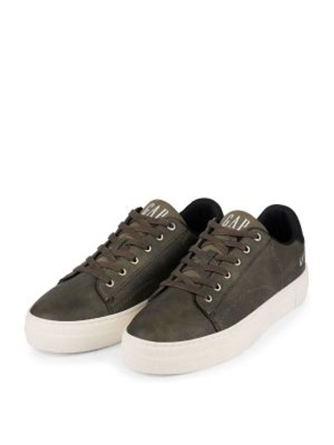 Khaki Green Portland Low Top Trainers (Q43466) | £70