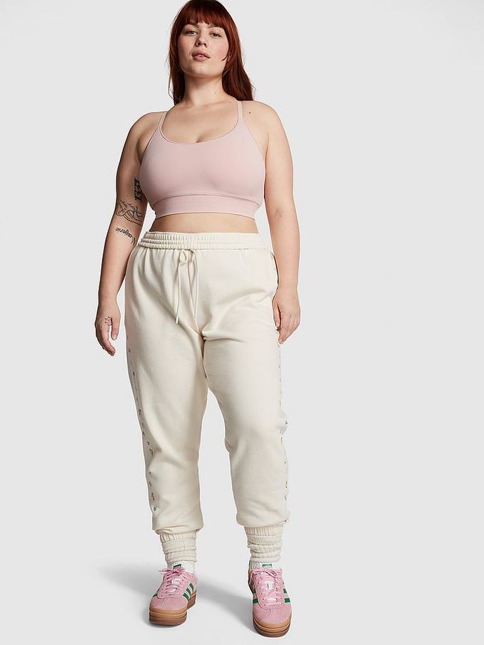 Wildflower Creamer White Fleece Jogger (Q43517) | £19