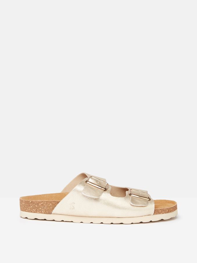 Celeste Gold Double Strap Sandals (Q46122) | £26