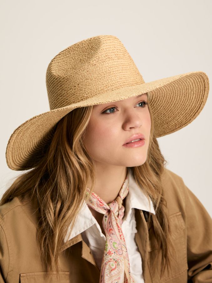 Seville Natural Straw Fedora Hat (Q46316) | £19