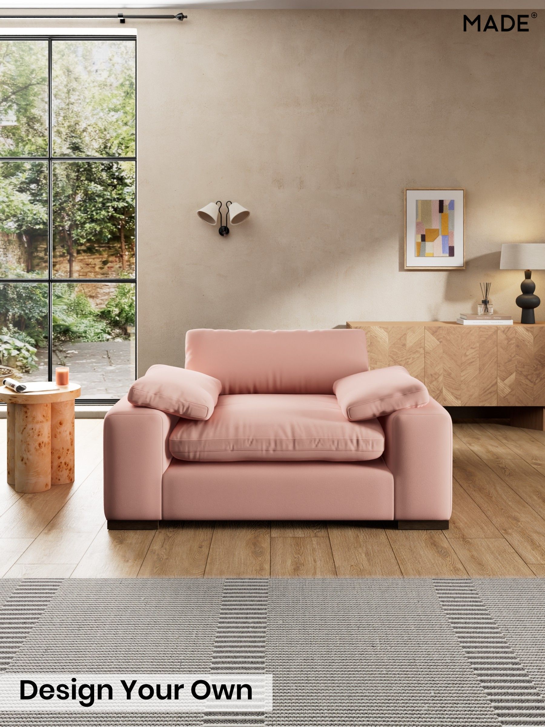 Matt Velvet Easy Clean/Blush Pink - Melbourne Luxe By Made