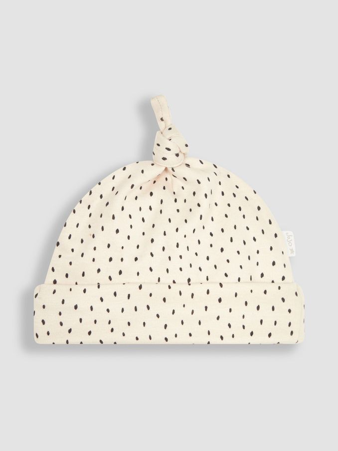 Stone Spot Print Cotton Baby Hat (Q50730) | £5