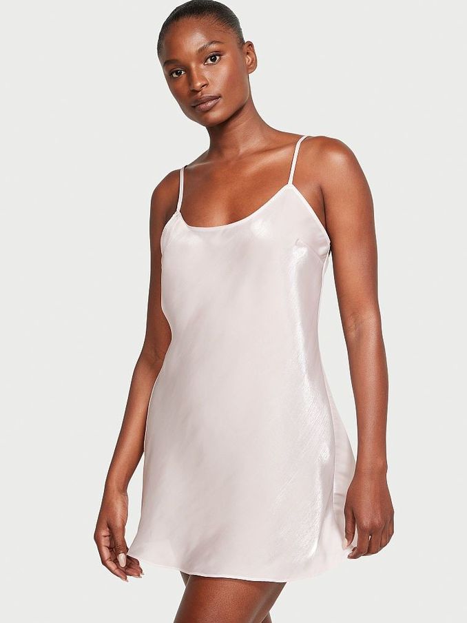 Grey Lilac Purple Organza Mini Slip Dress (Q50868) | £59