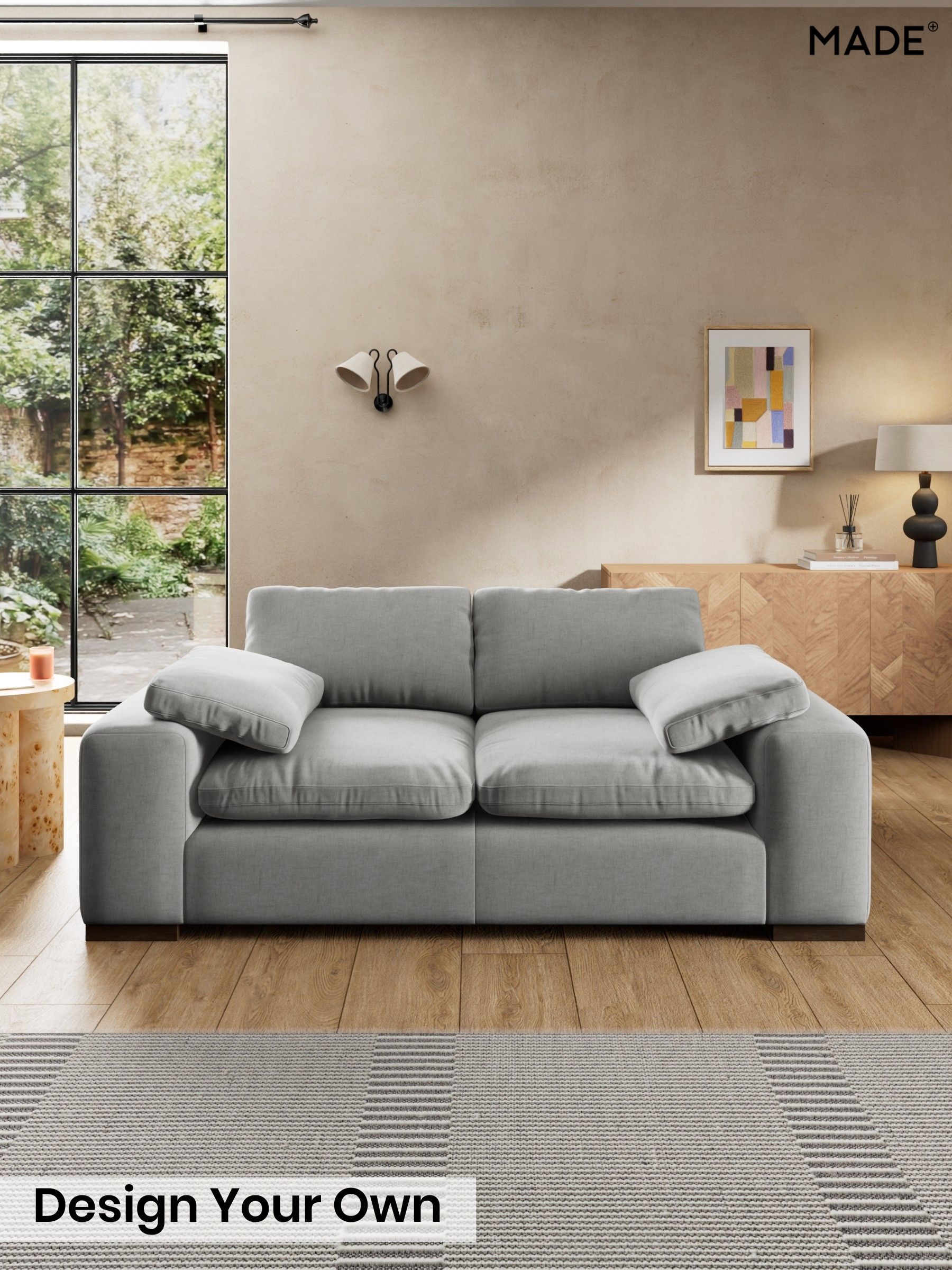 Etched Chenille/Pale Grey - Melbourne Luxe By Made