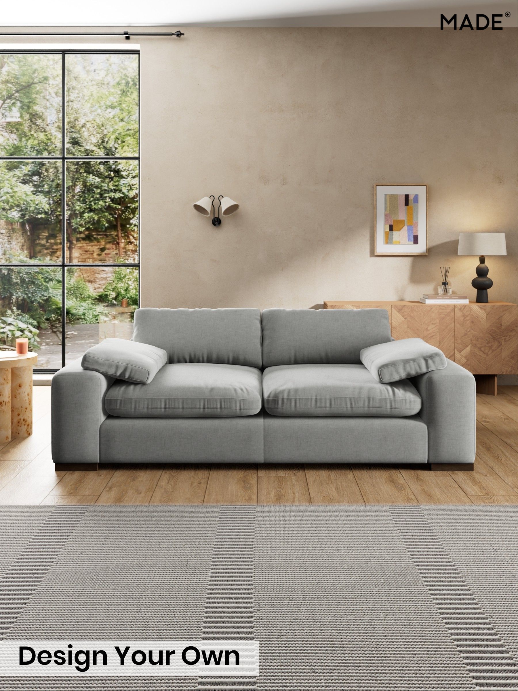 Etched Chenille/Pale Grey - Melbourne Luxe By Made