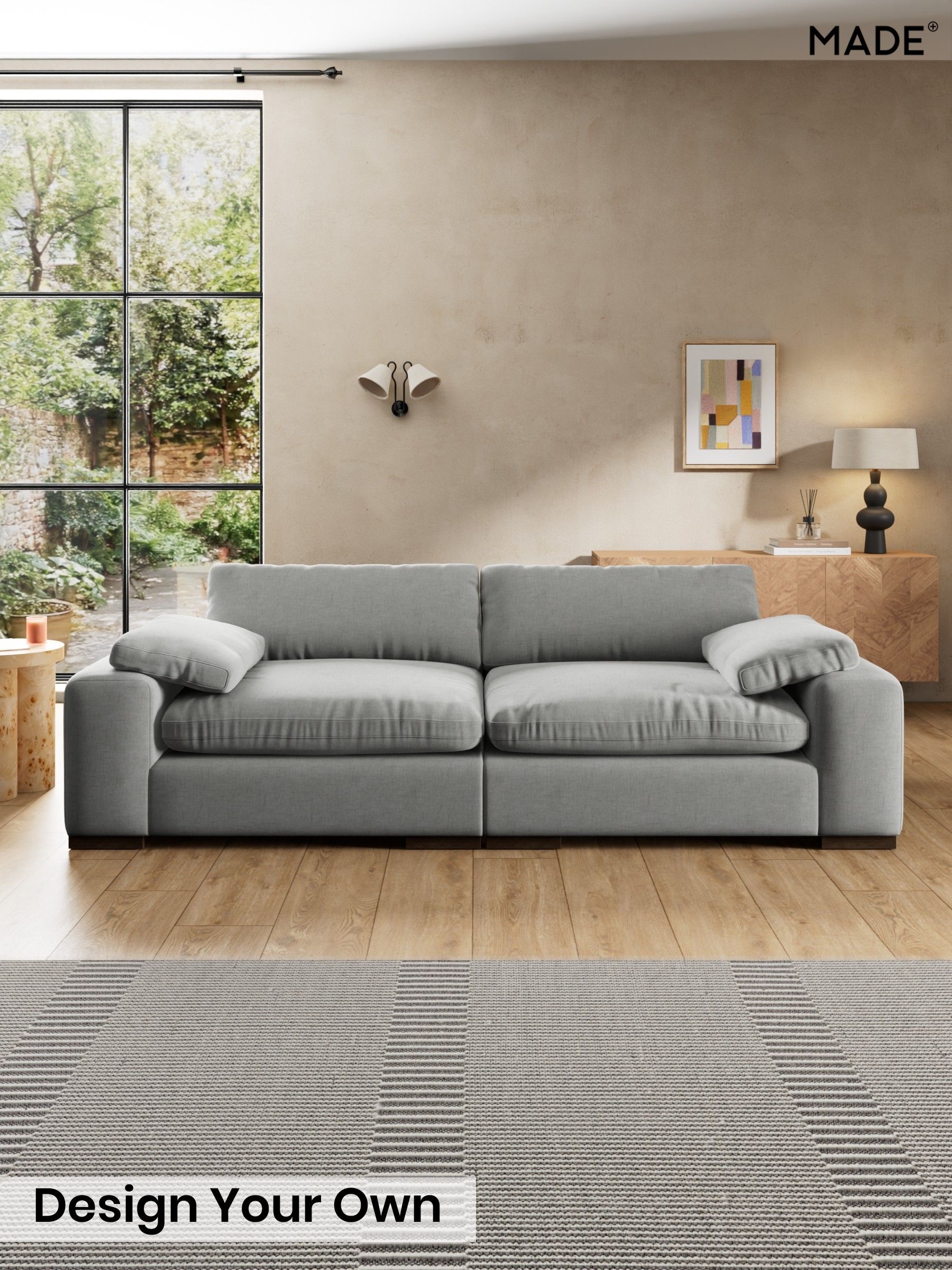 Etched Chenille/Pale Grey - Melbourne Luxe By Made