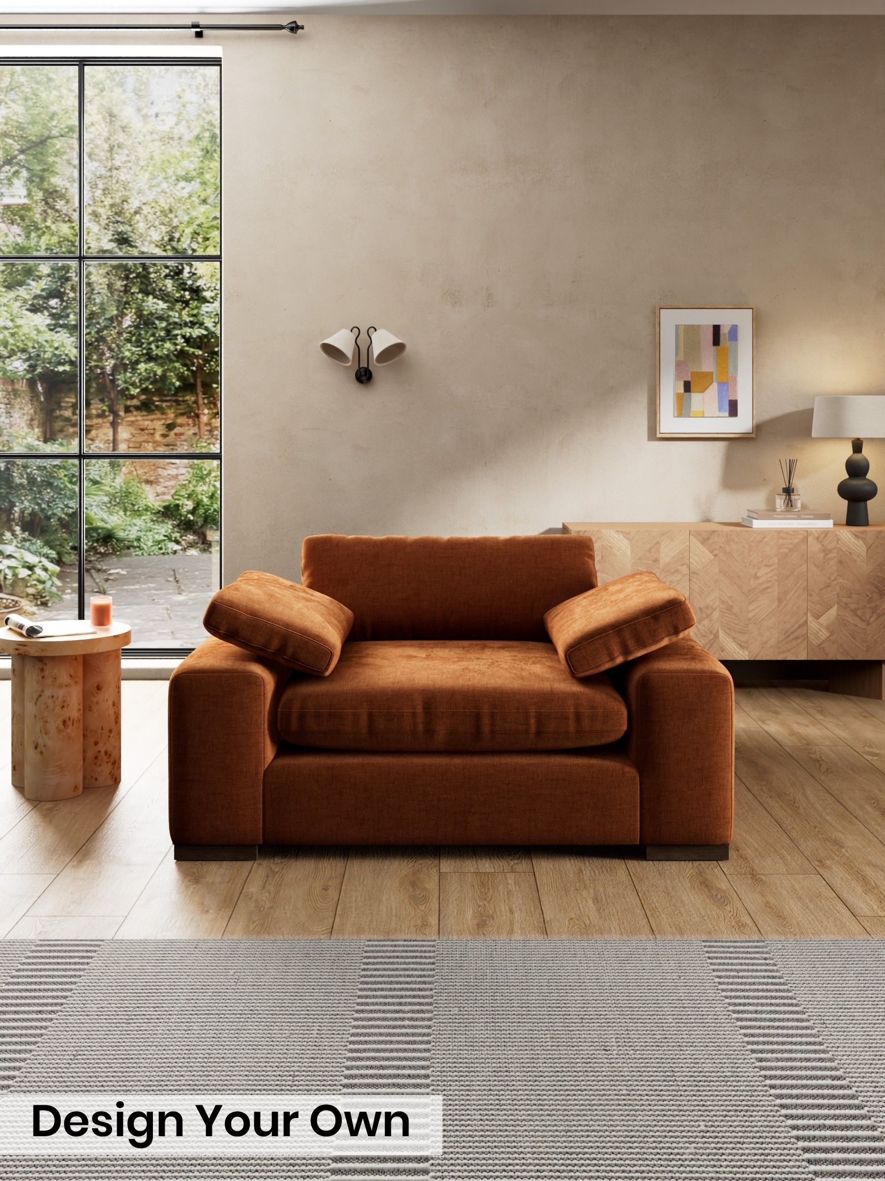 Etched Chenille/Rust Orange - Melbourne By Made