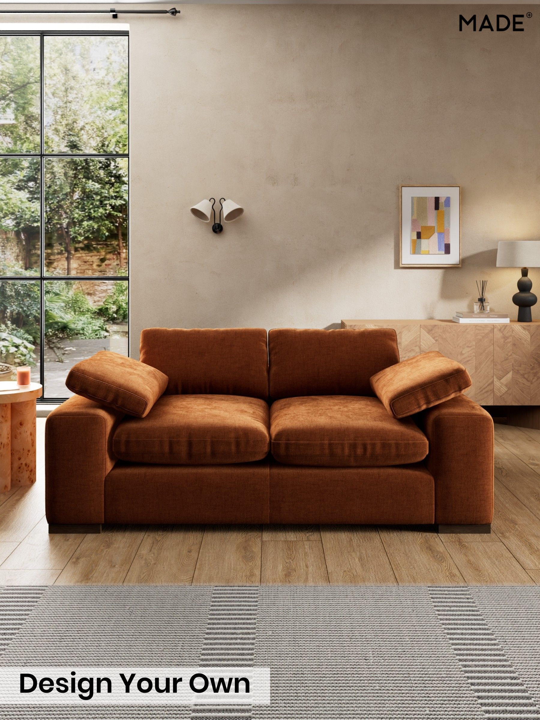 Etched Chenille/Rust Orange - Melbourne By Made
