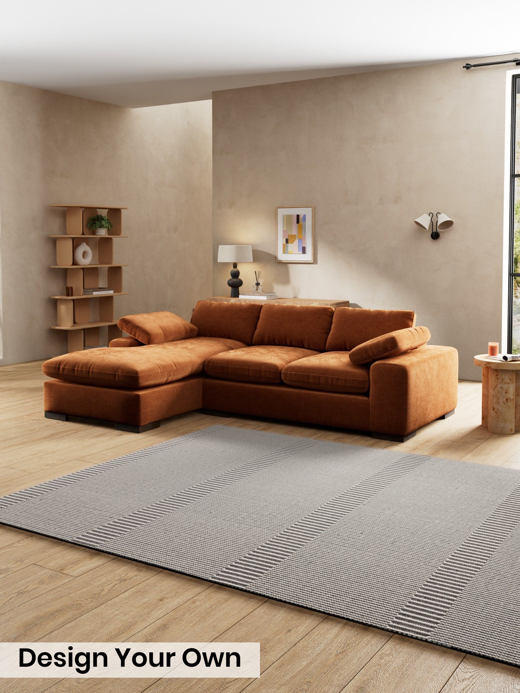 Etched Chenille/Rust Orange - Melbourne By Made
