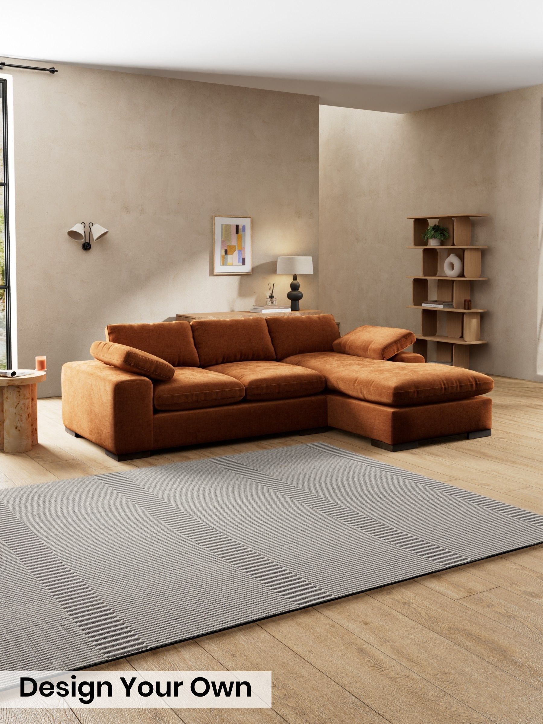 Etched Chenille/Rust Orange - Melbourne By Made