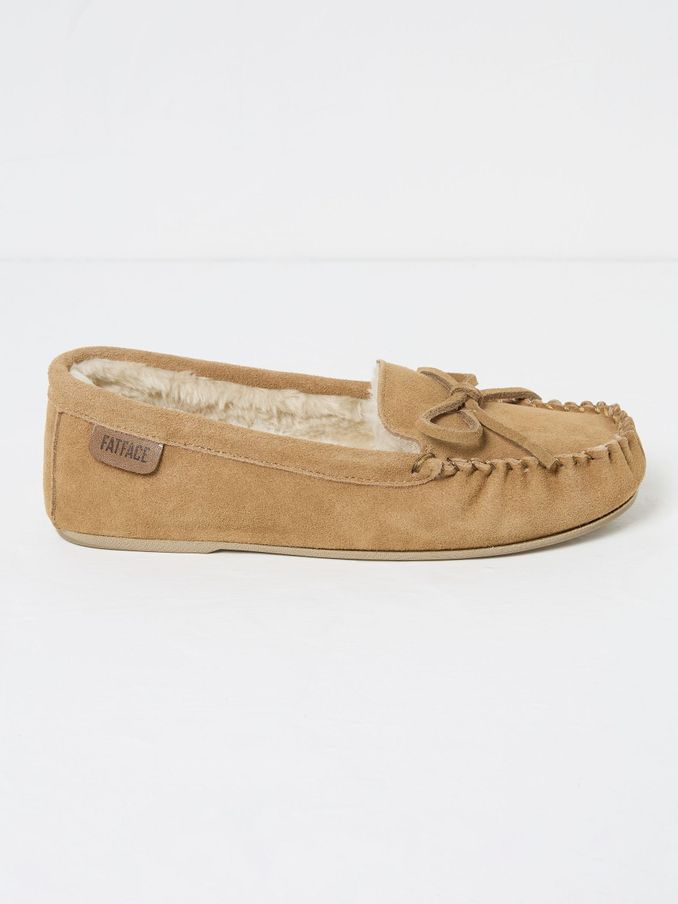 Cara Tan Brown Cara Suede Moccasins (Q60522) | £20