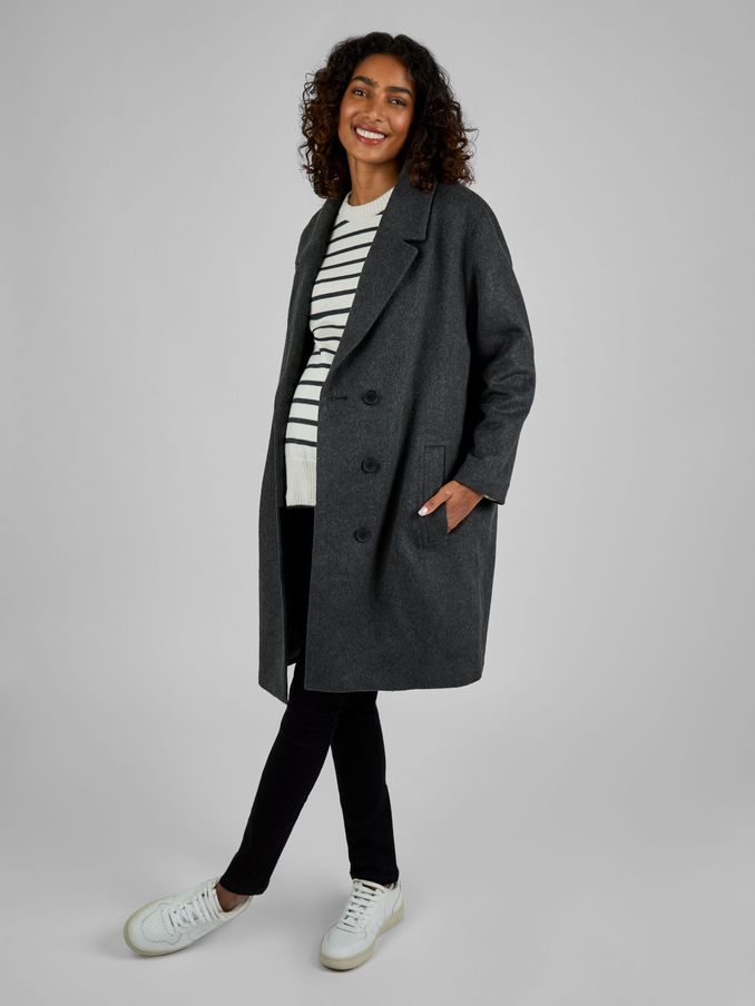 Grey Maternity Tailored Coat (Q60885) | £30