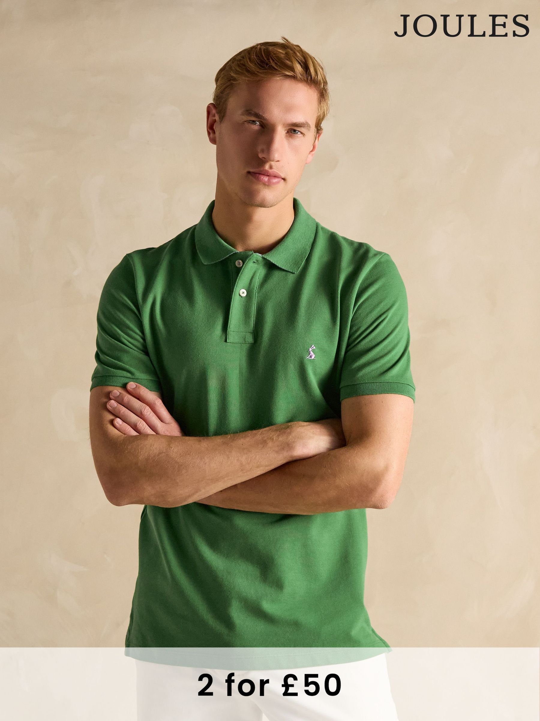 Woody Bright Green Cotton Pique Polo Shirt (Q61240) | £30