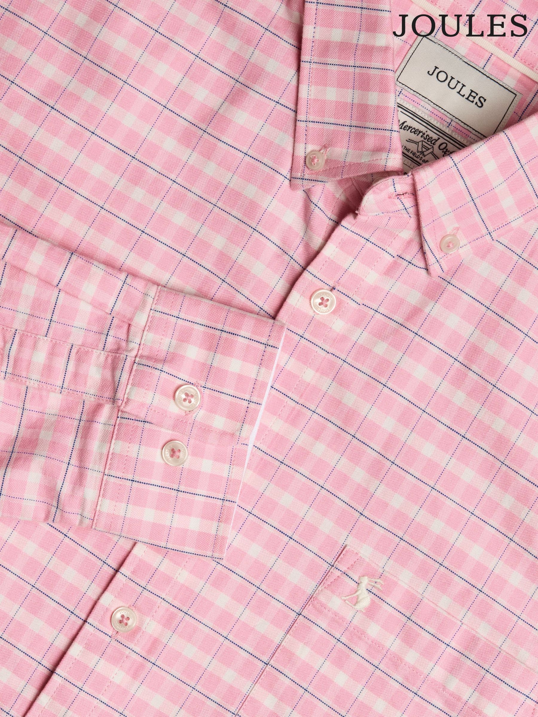 Oxford Pink Check Long Sleeve Classic Fit Shirt (Q61502) | £49.50