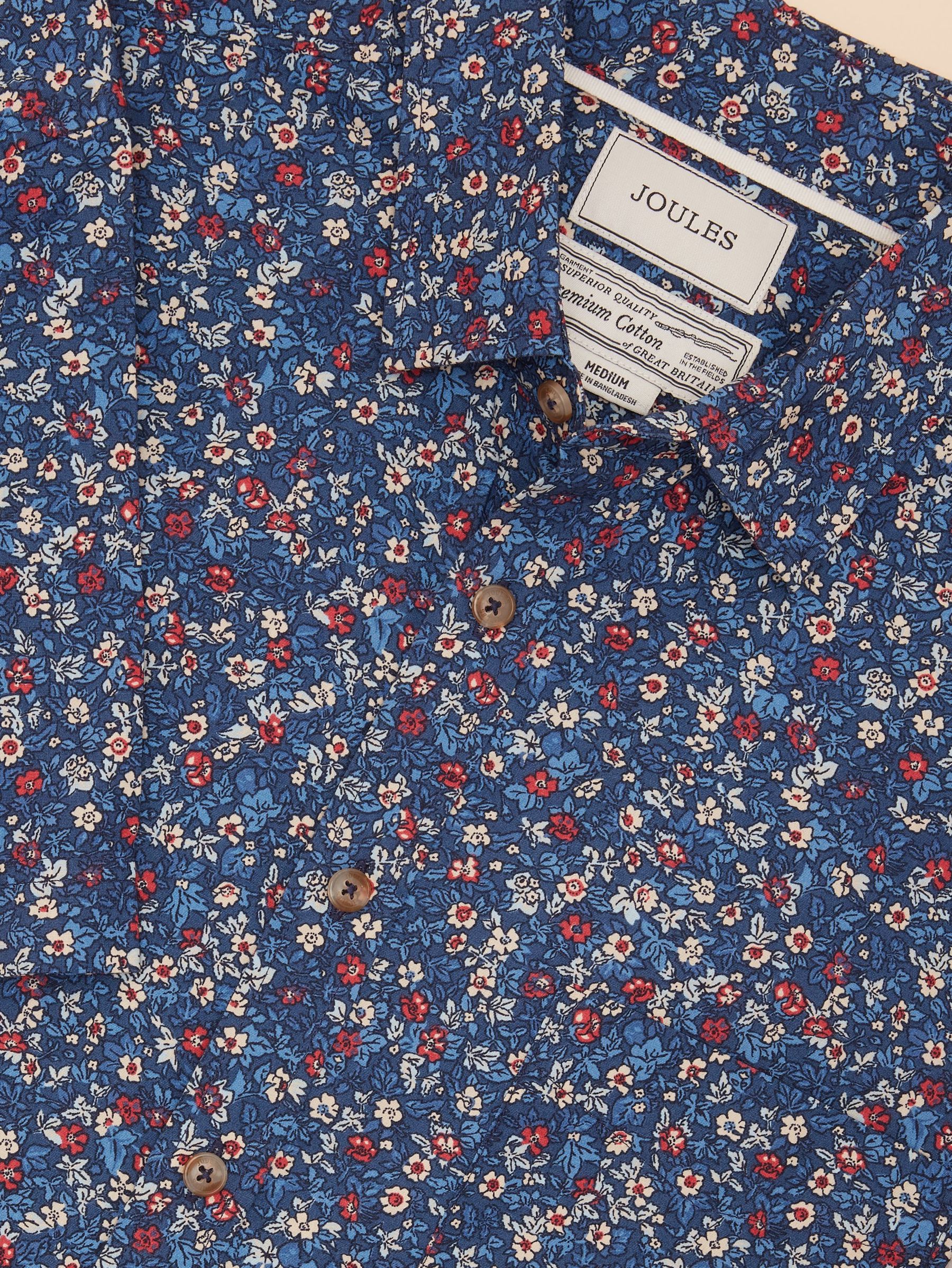 Floral Navy Short Sleeve Classic Fit Shirt (Q61555) | £38