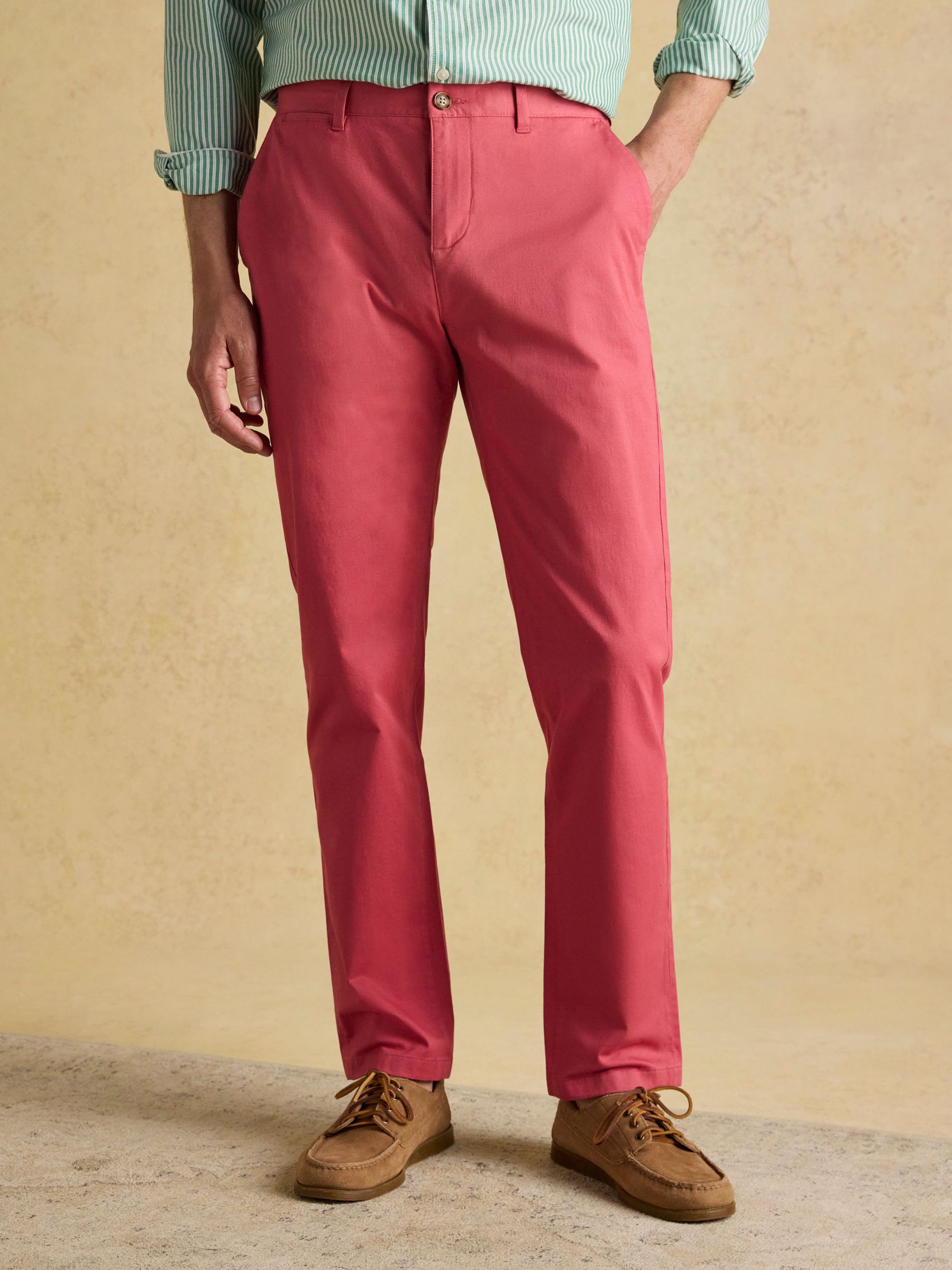 Classic Fit Rose Pink Chino Trousers (Q62053) | £40