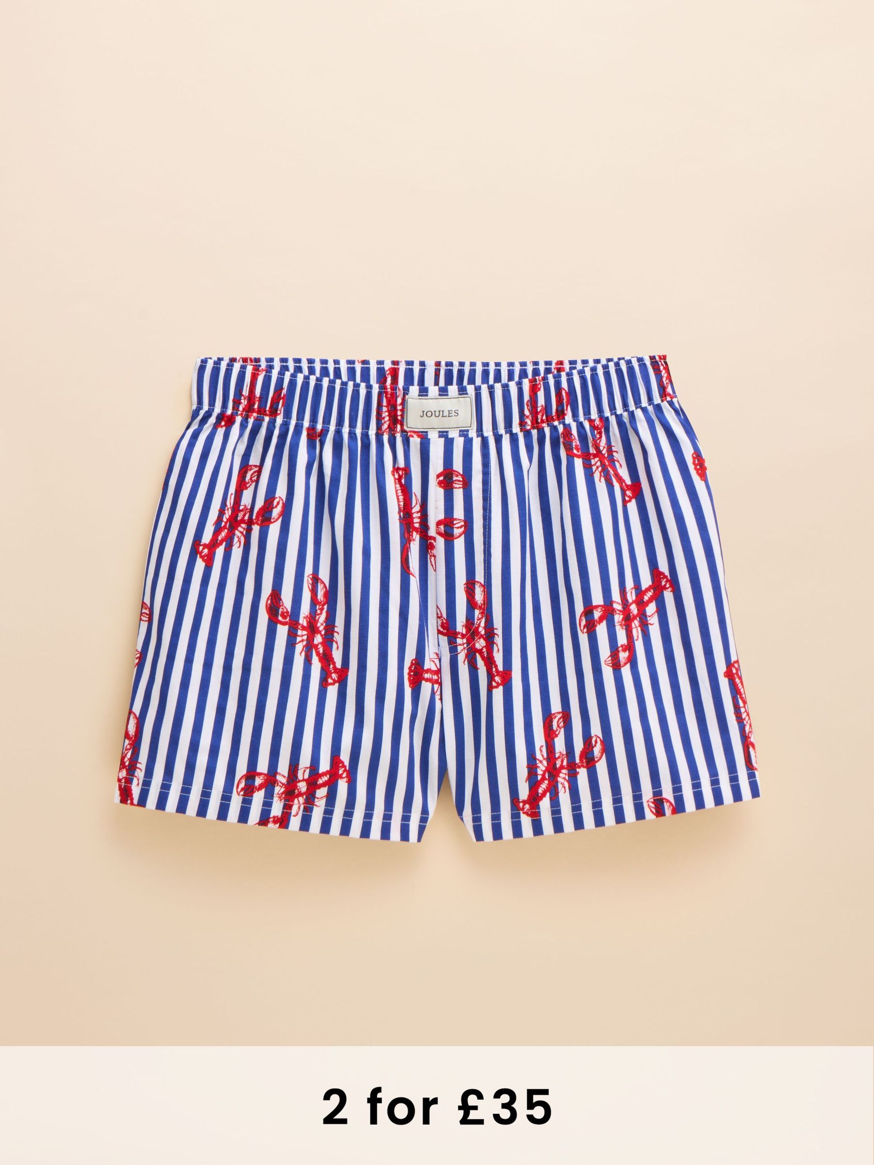 Red Lobster Print Woven Boxers (Q62198) | £20
