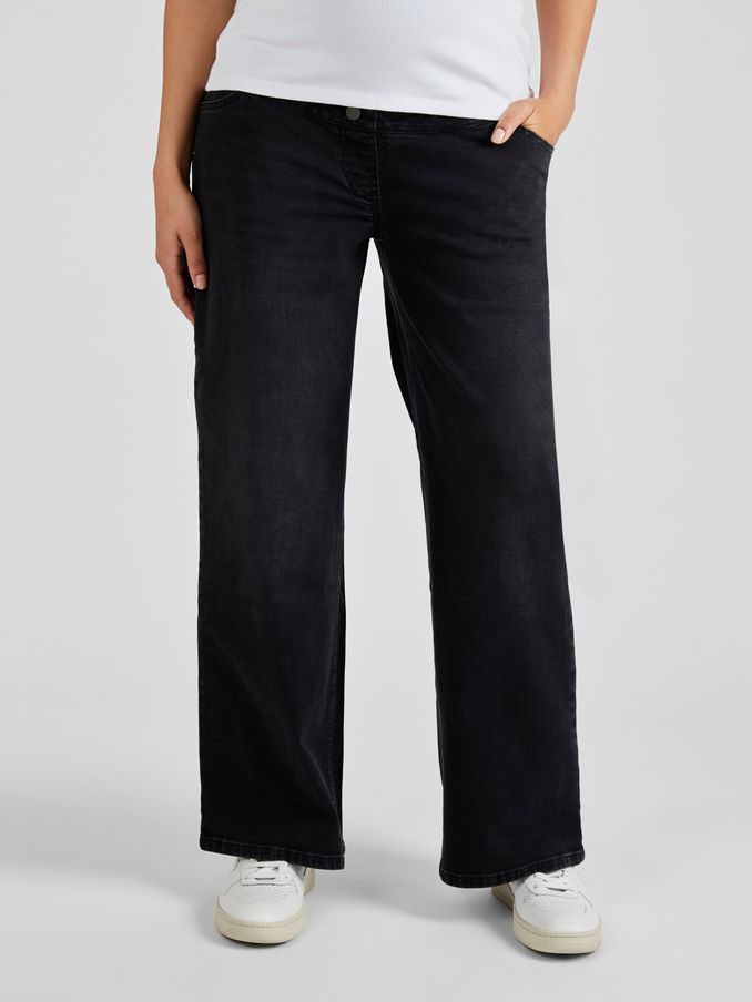 Black Wide Leg Maternity Denim Jeans (Q63570) | £45