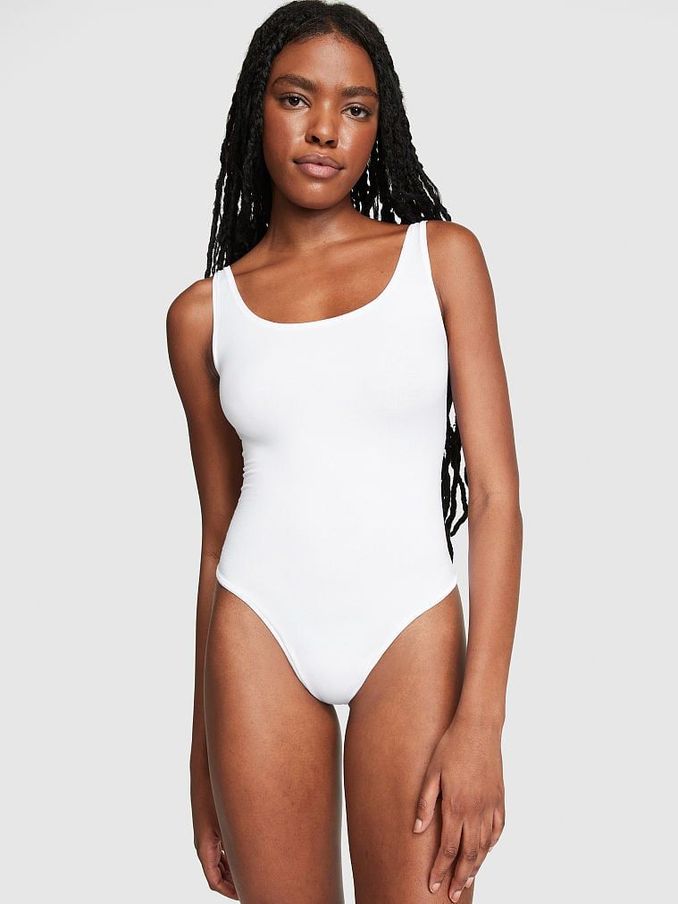 Optic White Cotton Bodysuit (Q67204) | £10