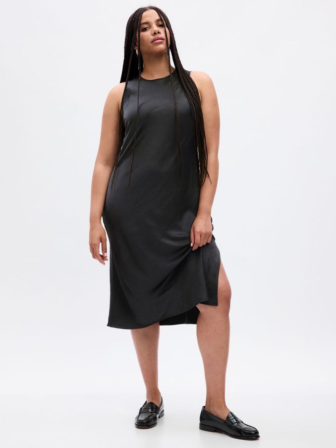 Black High Neck Midi Dress (Q68147) | £13