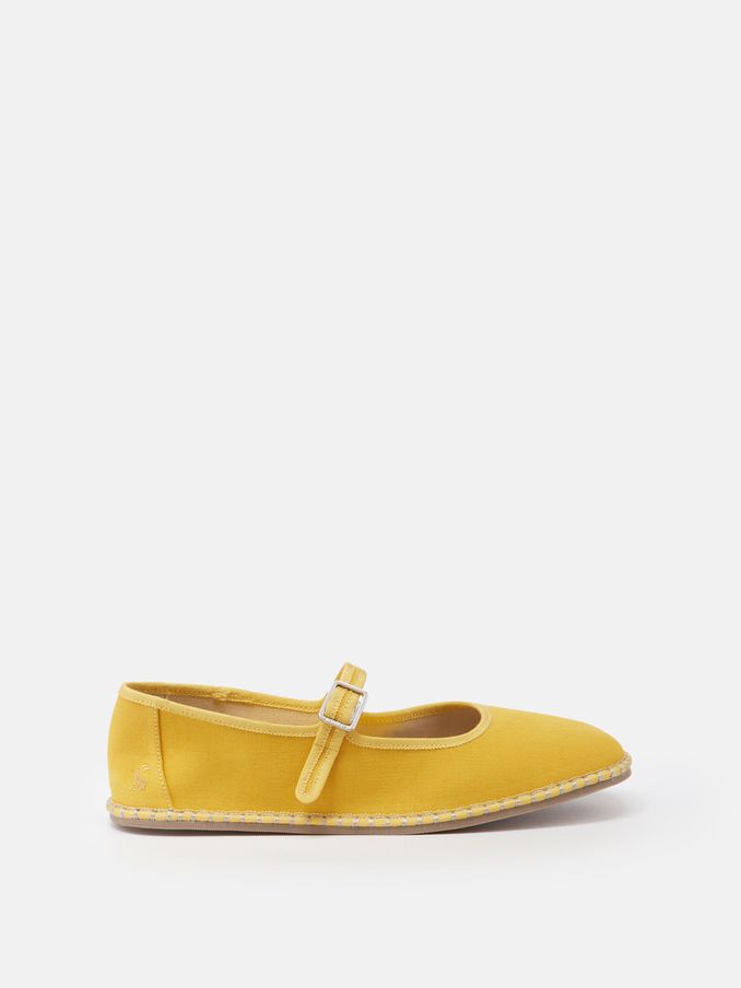 Maddison Yellow Canvas Mary Jane Shoes (Q68506) | £19