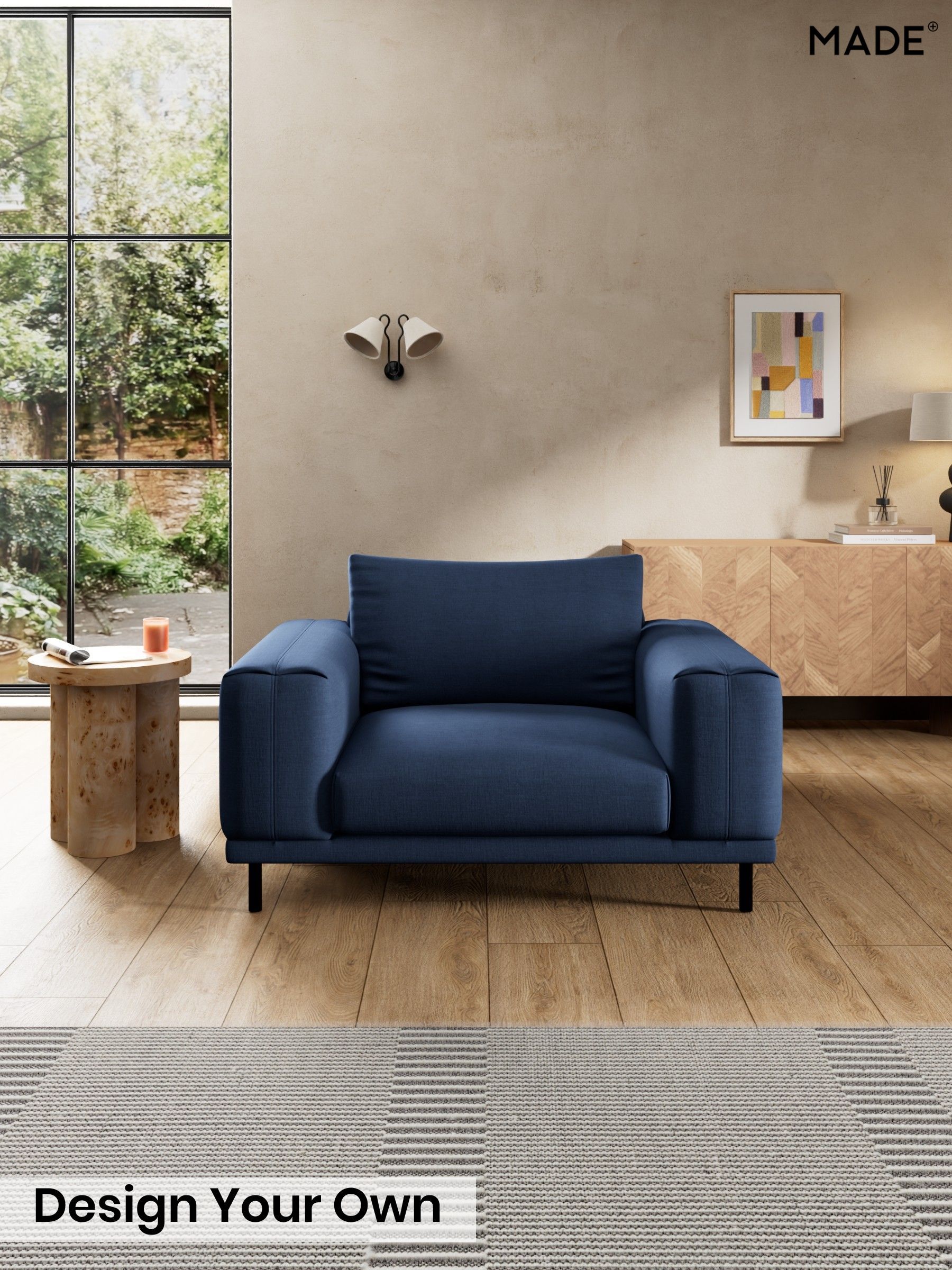 Natural Blend/Navy Blue - Odin By Made