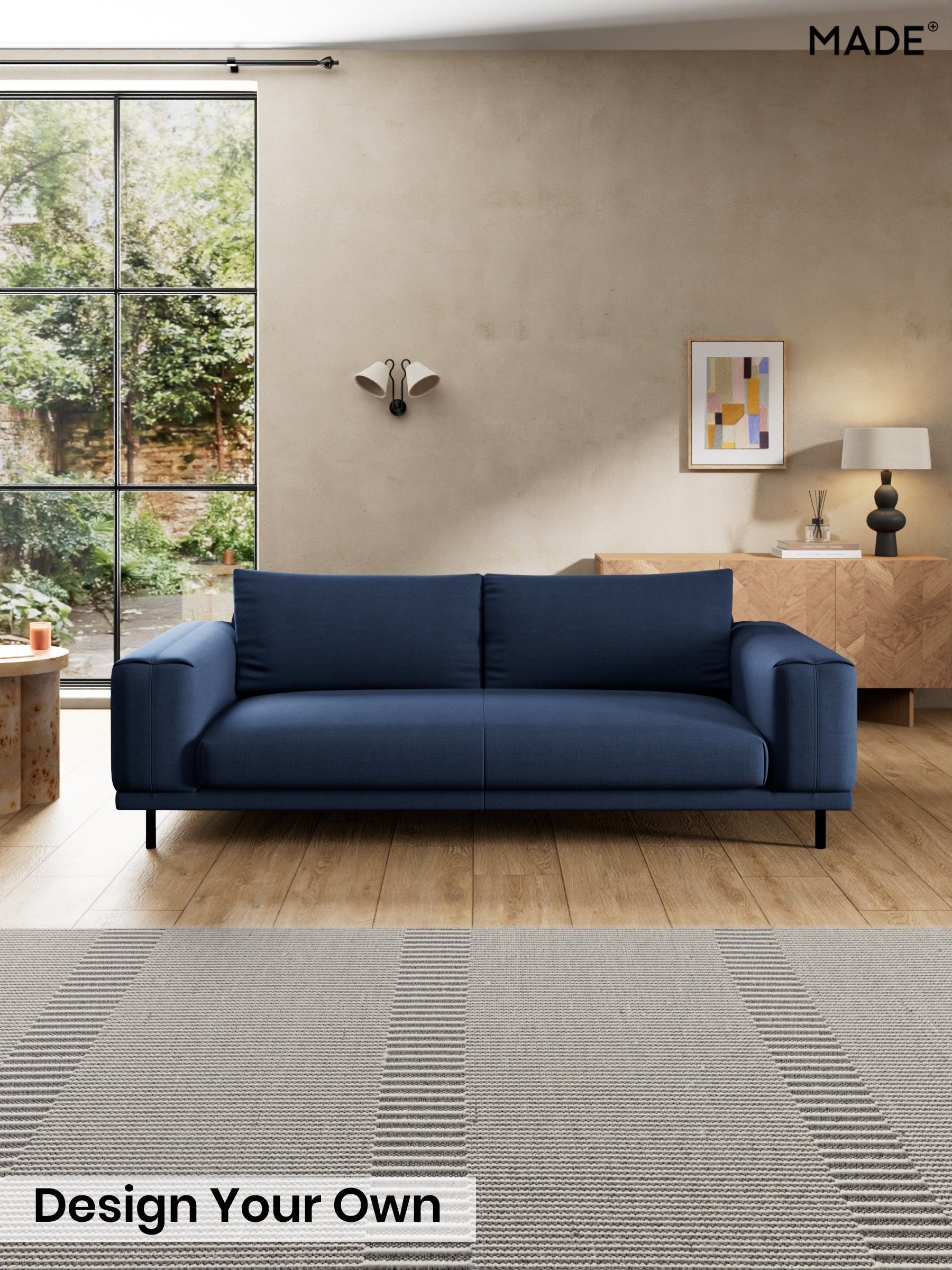 Natural Blend/Navy Blue - Odin By Made