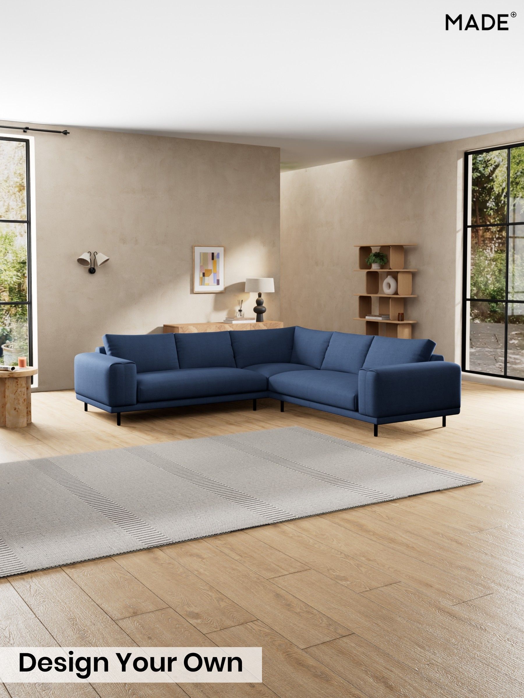 Natural Blend/Navy Blue - Odin By Made