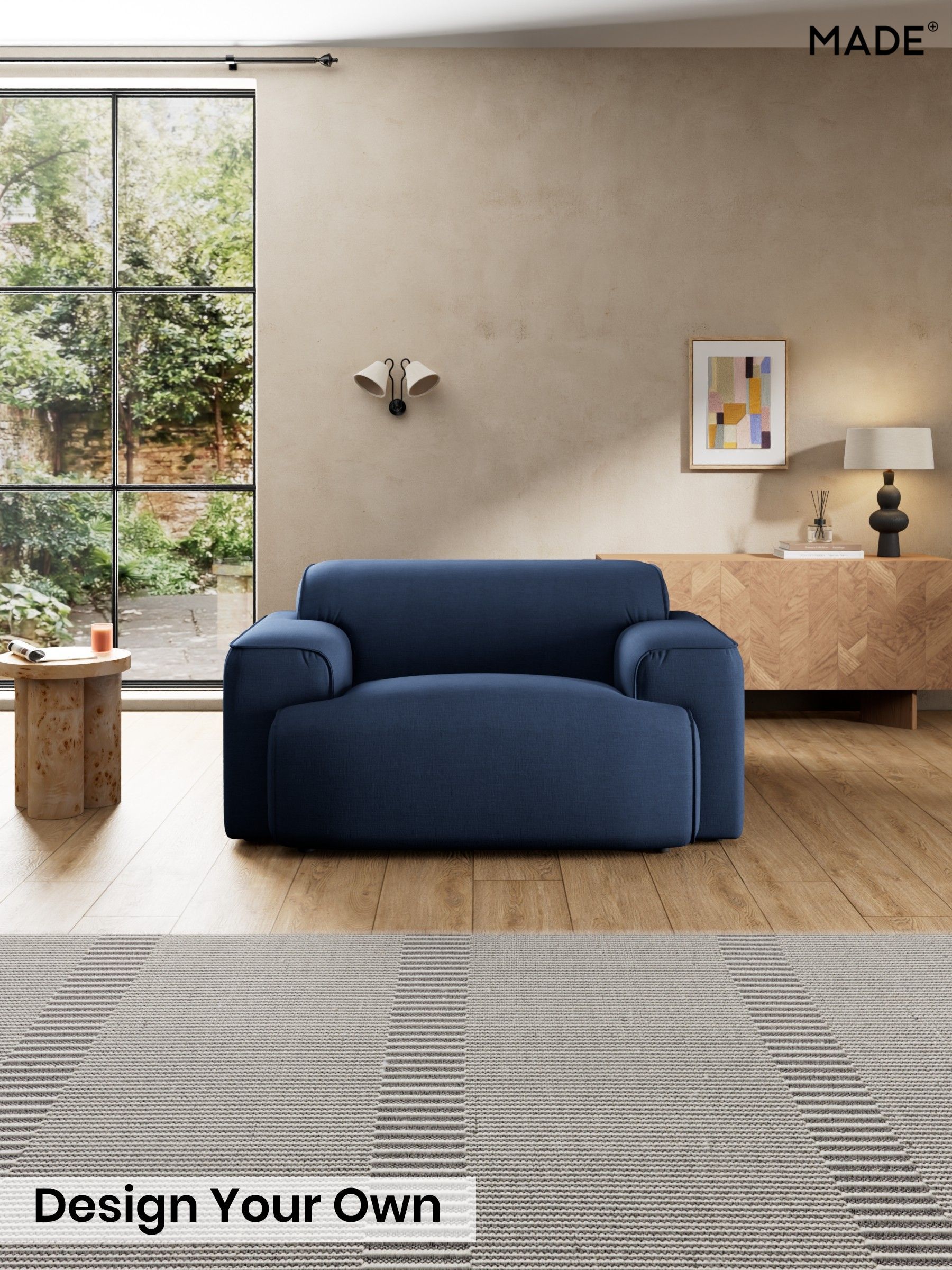 Natural Blend/Navy Blue - Avalon By Made