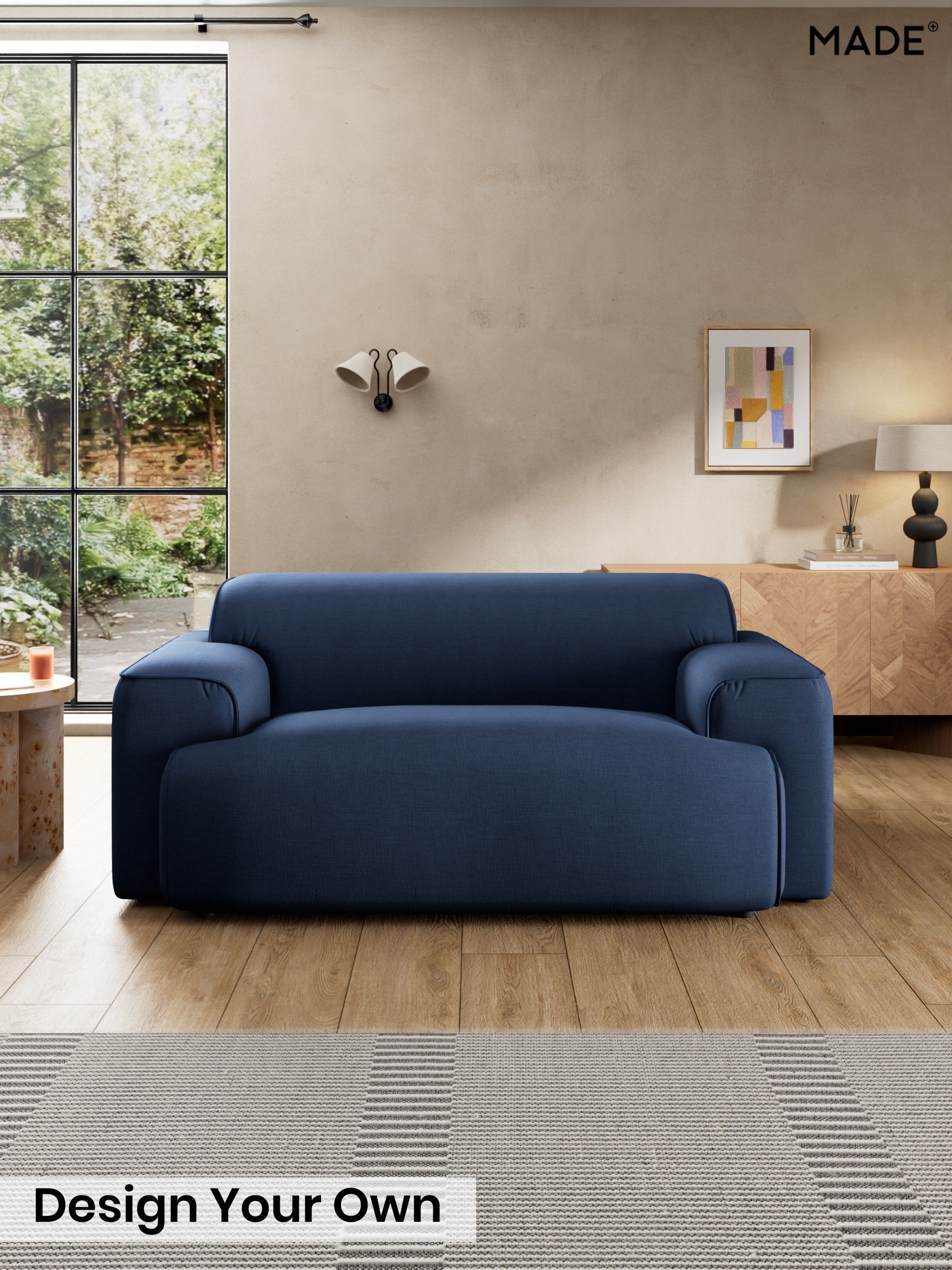 Natural Blend/Navy Blue - Avalon By Made