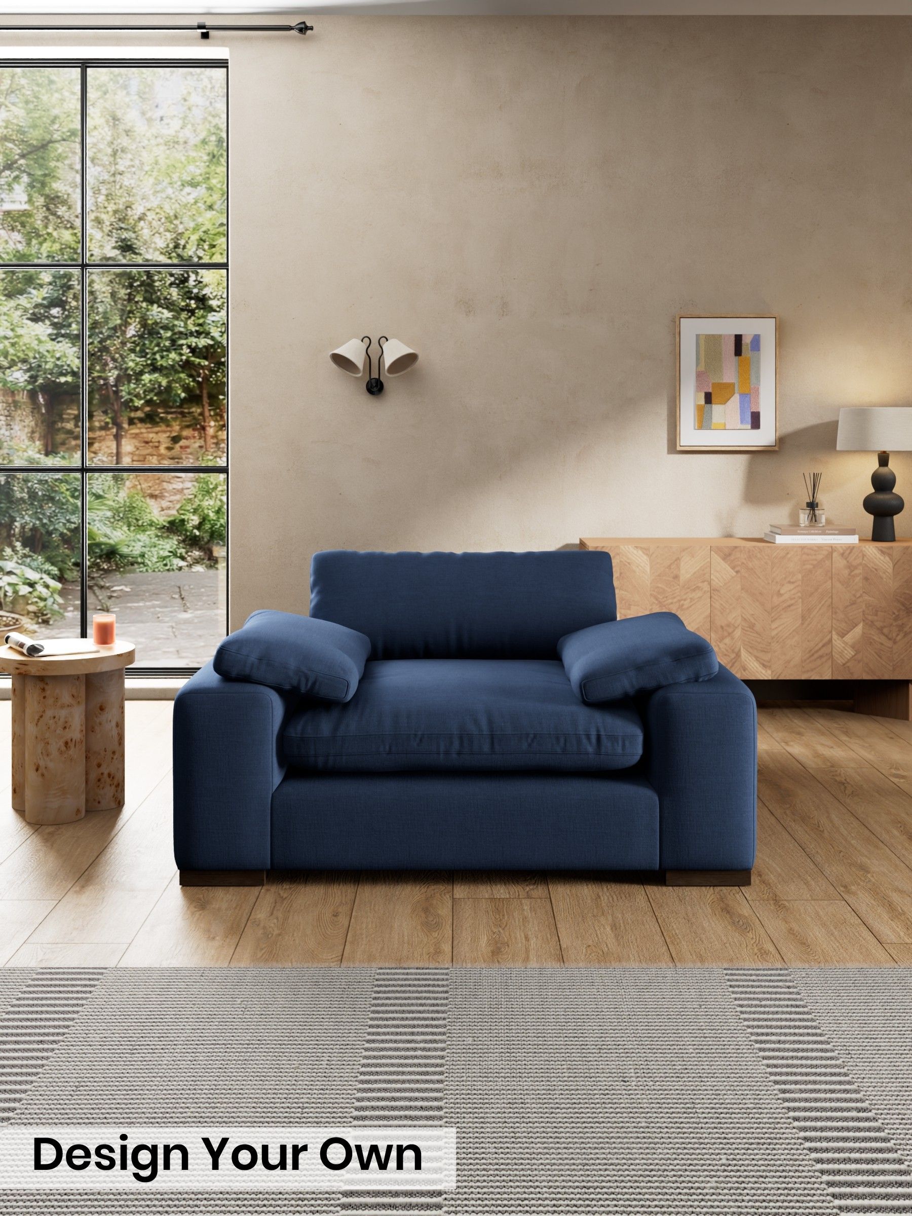 Natural Blend/Navy Blue - Melbourne Luxe By Made