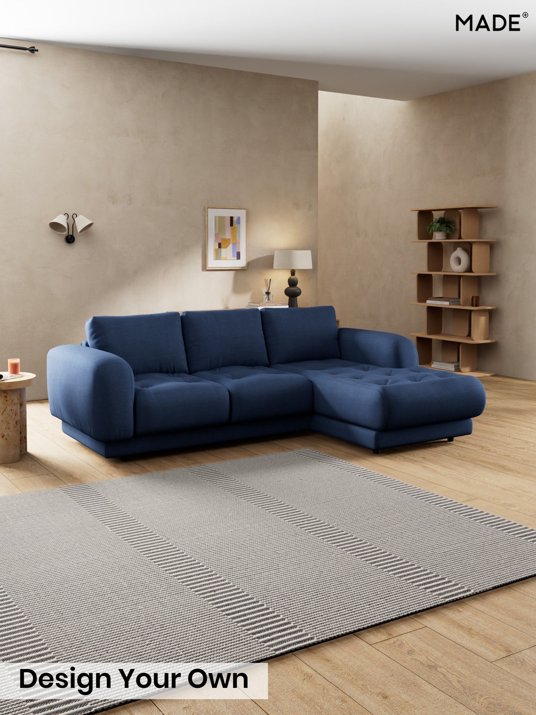 Natural Blend/Navy Blue - Flint By Made