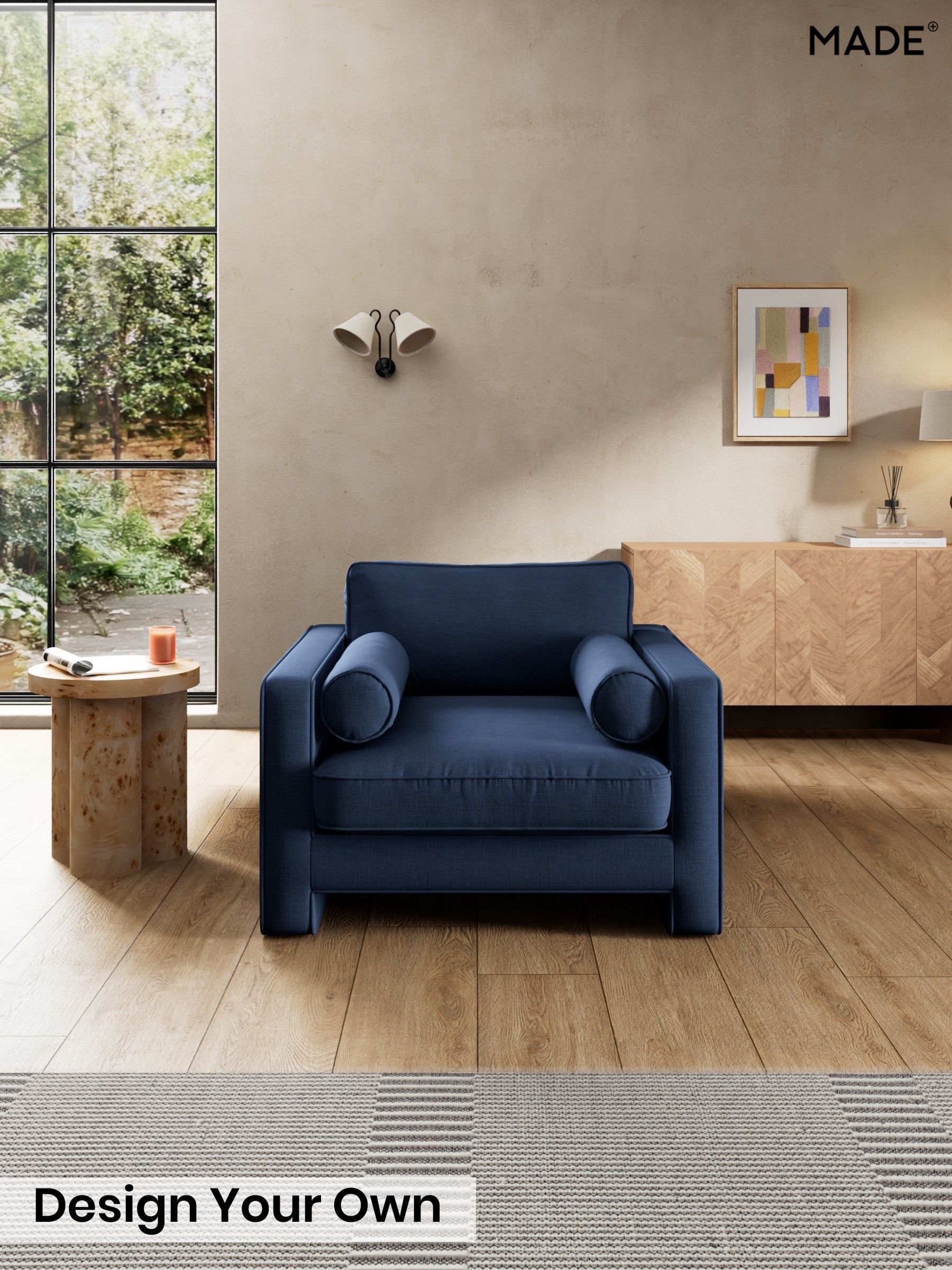 Natural Blend/Navy Blue - Holloway By Made