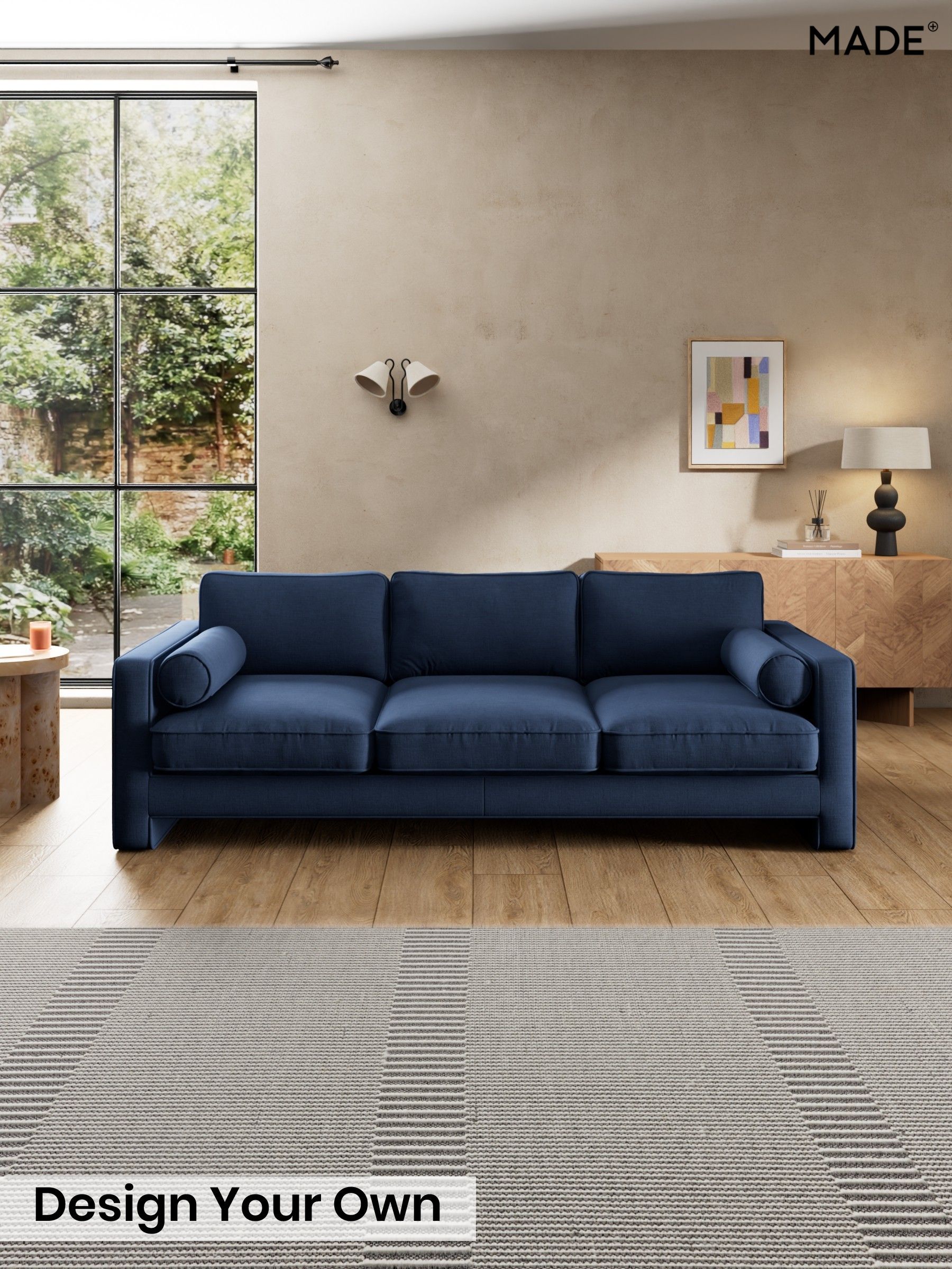 Natural Blend/Navy Blue - Holloway By Made