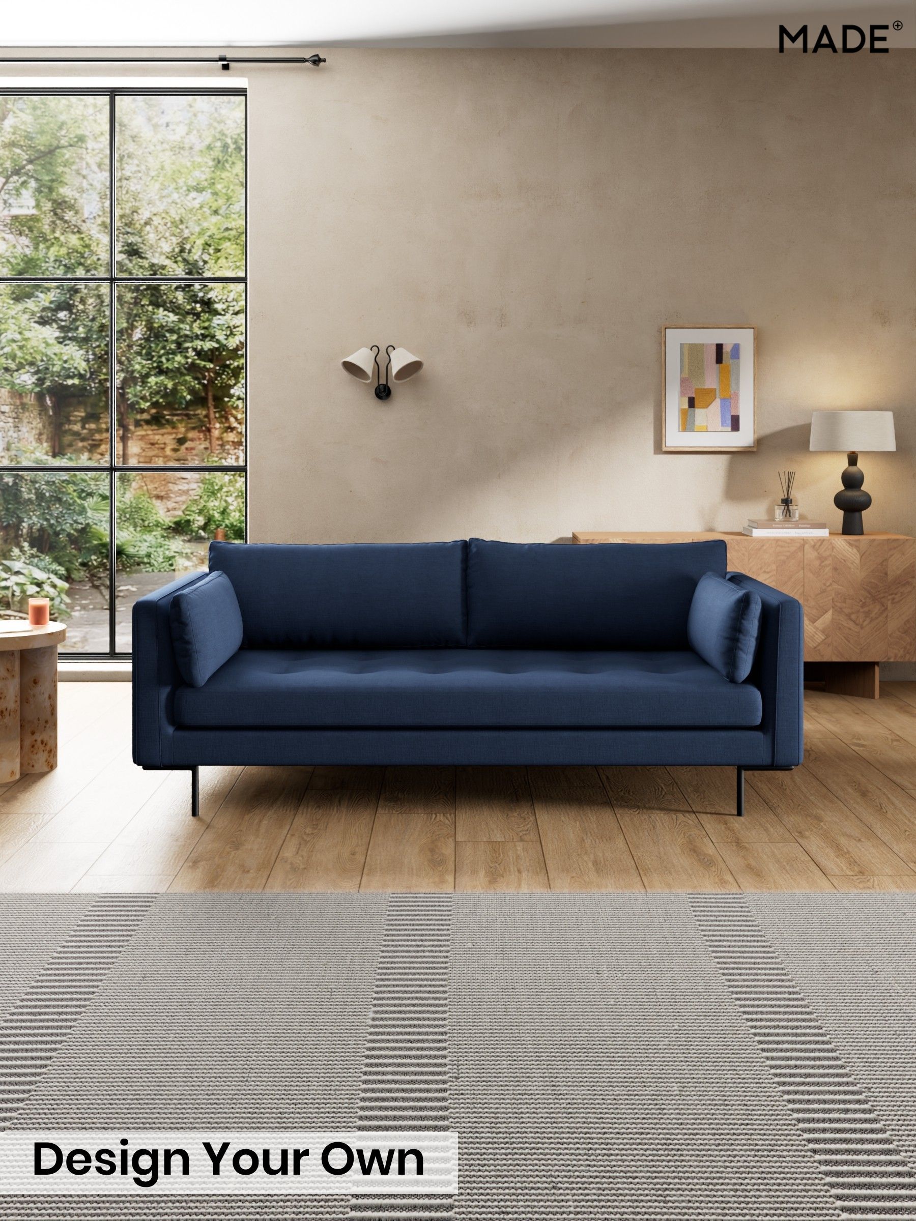 Natural Blend/Navy Blue - Harlow By Made