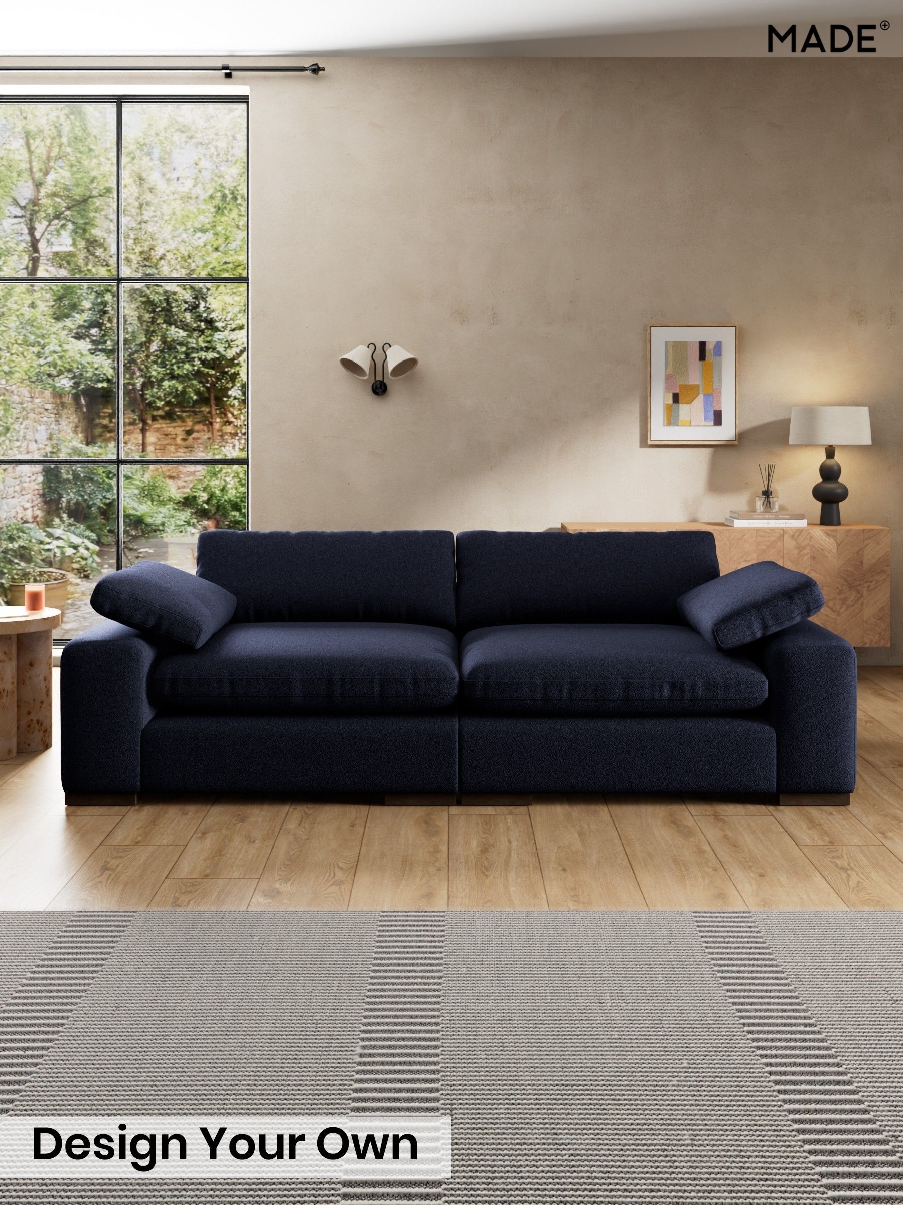 Soft Touch Boucle/Navy Blue - Melbourne By Made