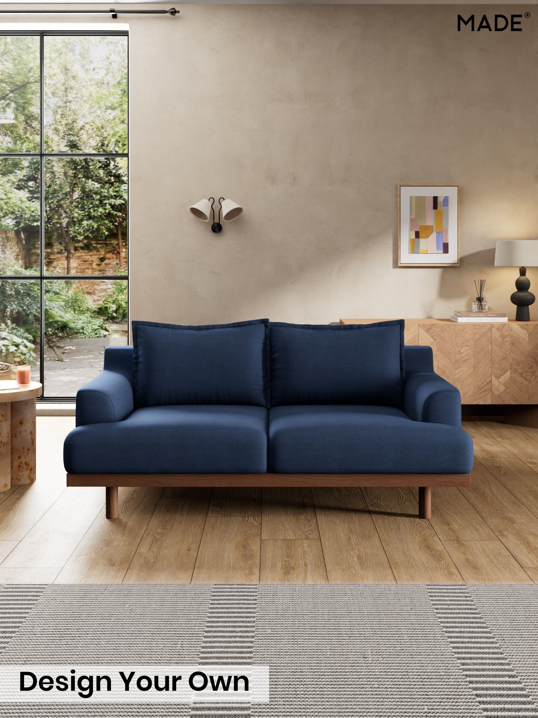 Natural Blend/Navy Blue - Turin By Made