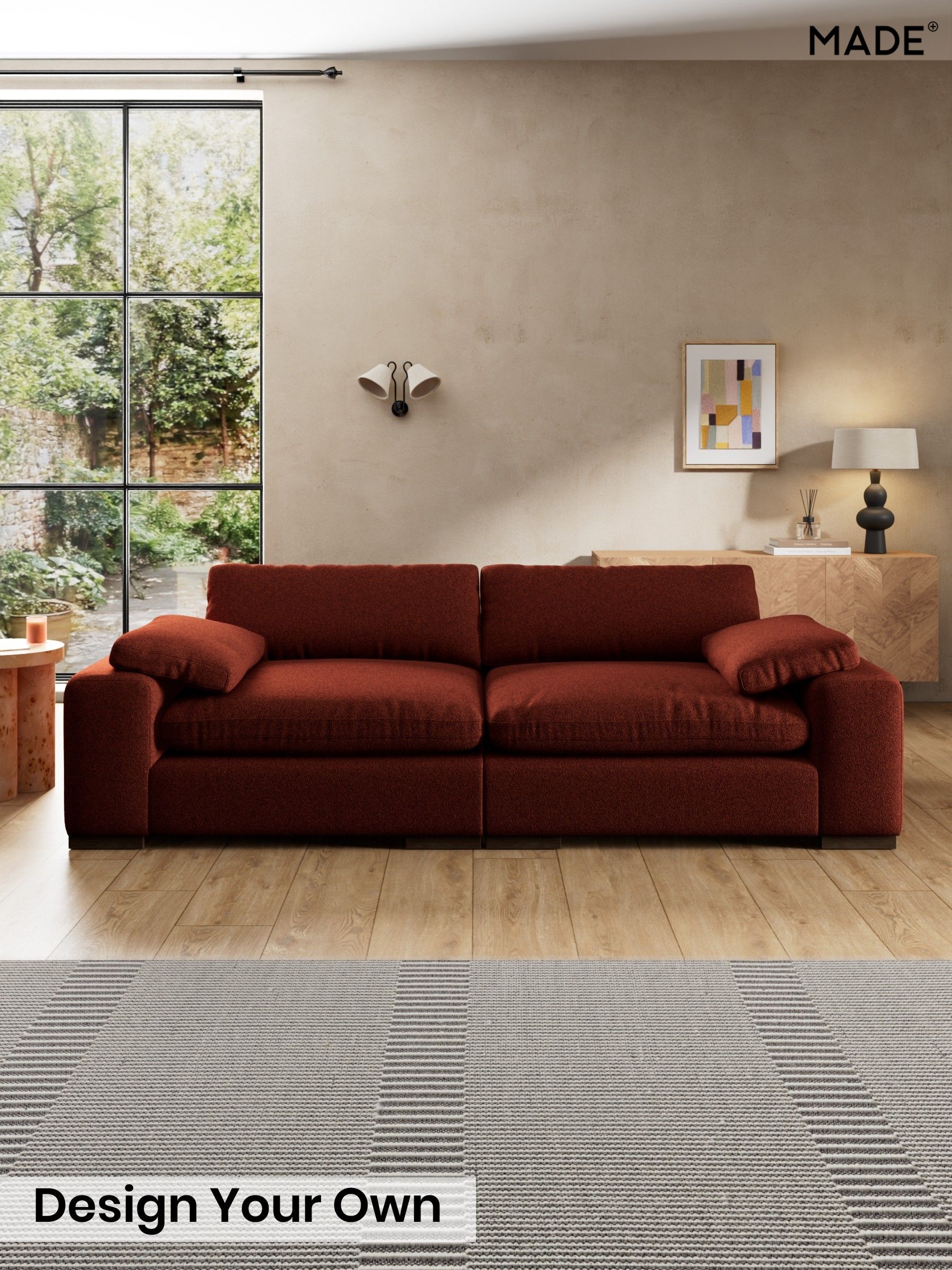 Soft Touch Boucle/Rust Orange - Melbourne Luxe By Made