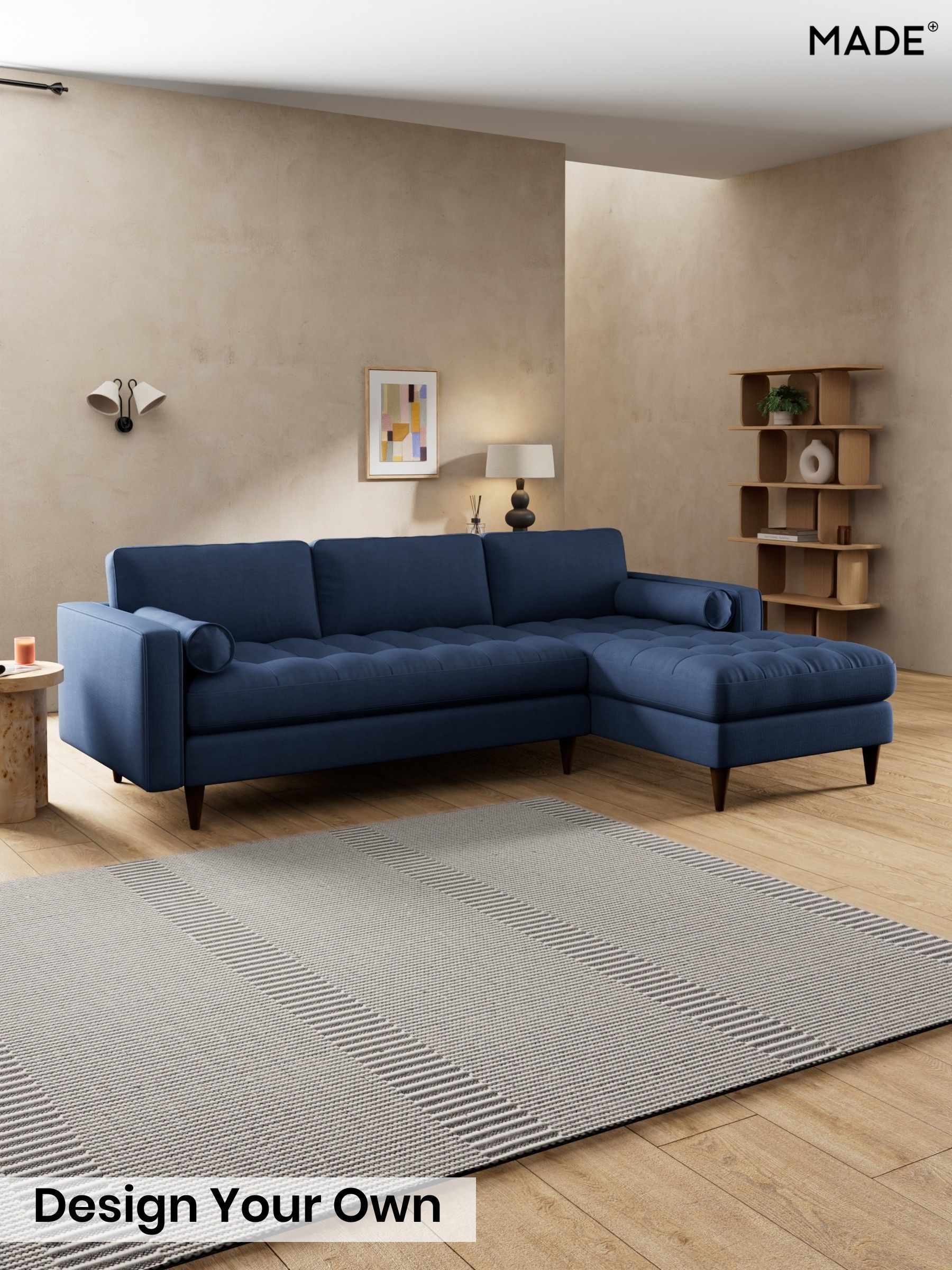 Natural Blend/Navy Blue - Scott By Made