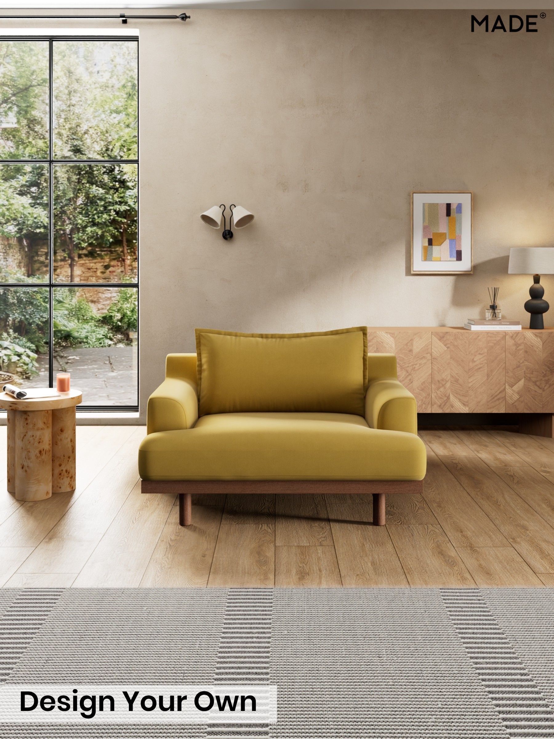 Cotton Velvet Blend/Honey Yellow - Turin By Made
