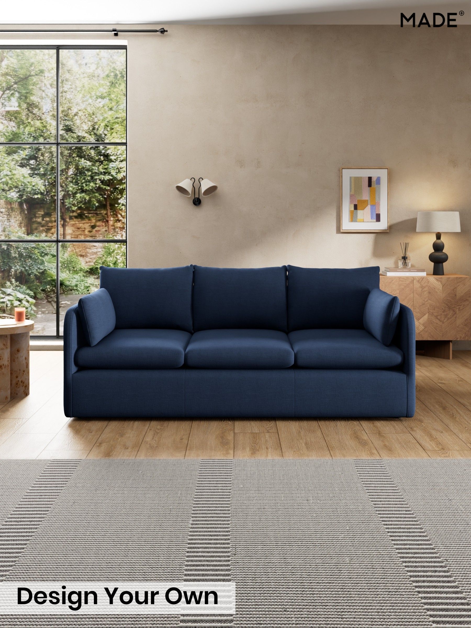 Natural Blend/Navy Blue - Jackson By Made
